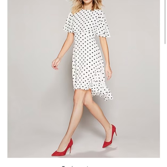 ✨Eliza J hi lo polka dot midi dress size 4 - Picture 7 of 13